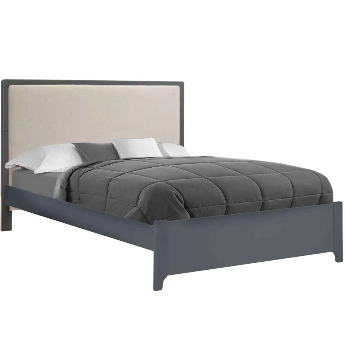 Kyoto Double Bed with Upholstered Panel