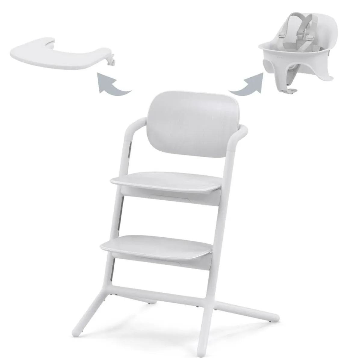 LEMO 3-in-1 High Chair - All White