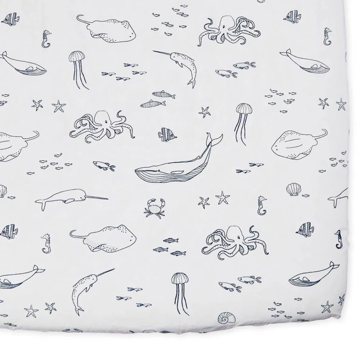 Life Aquatic Crib Sheet