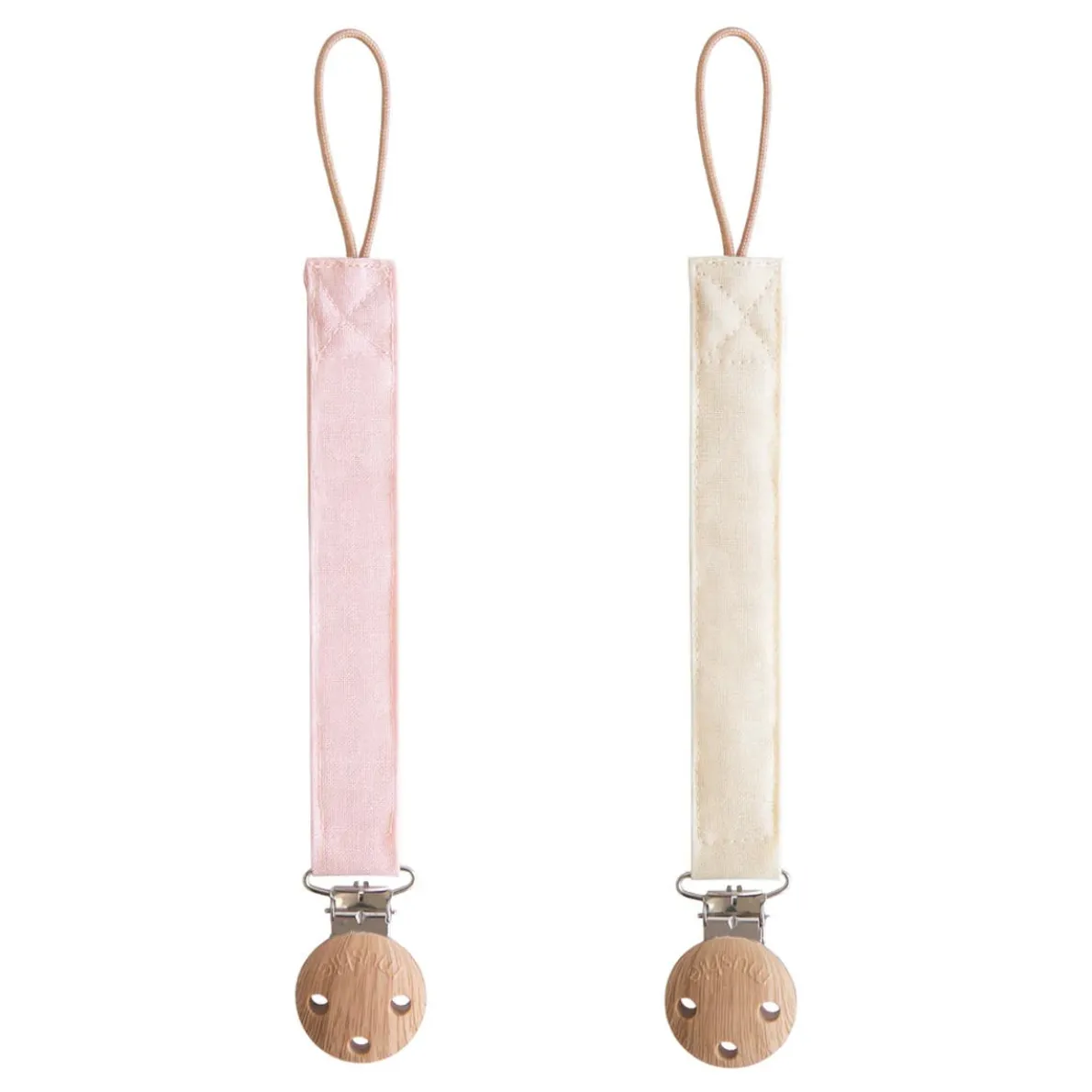 Linen Pacifier Clip (2 Pack)