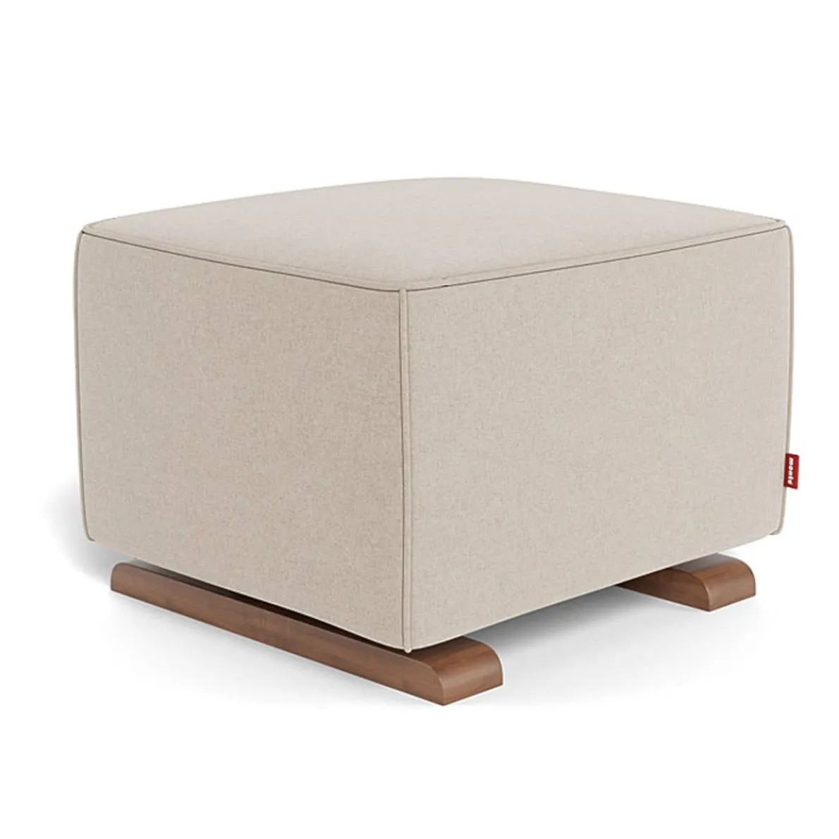 Luca Ottoman - Wool Fabric with Walnut Base