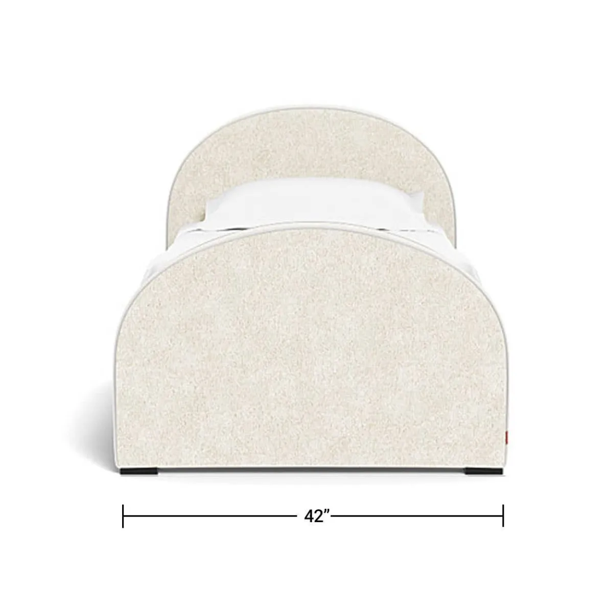 Luna Twin Bed - Faux Sheepskin - High HB + High FB