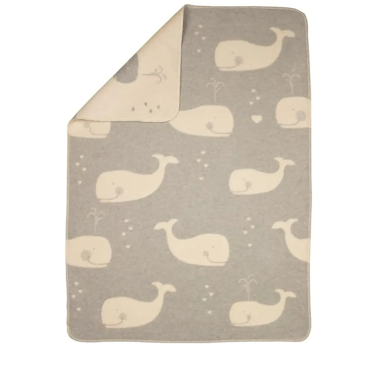 Maja Blanket - Whales All Over (75x100cm)