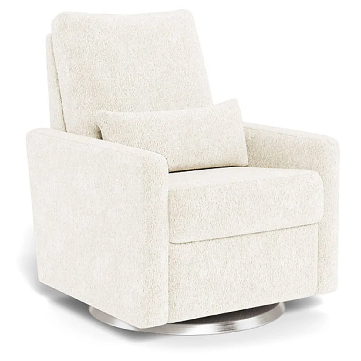 Matera Glider Motorized Recliner - Faux Sheepskin Fabric with Swivel Base