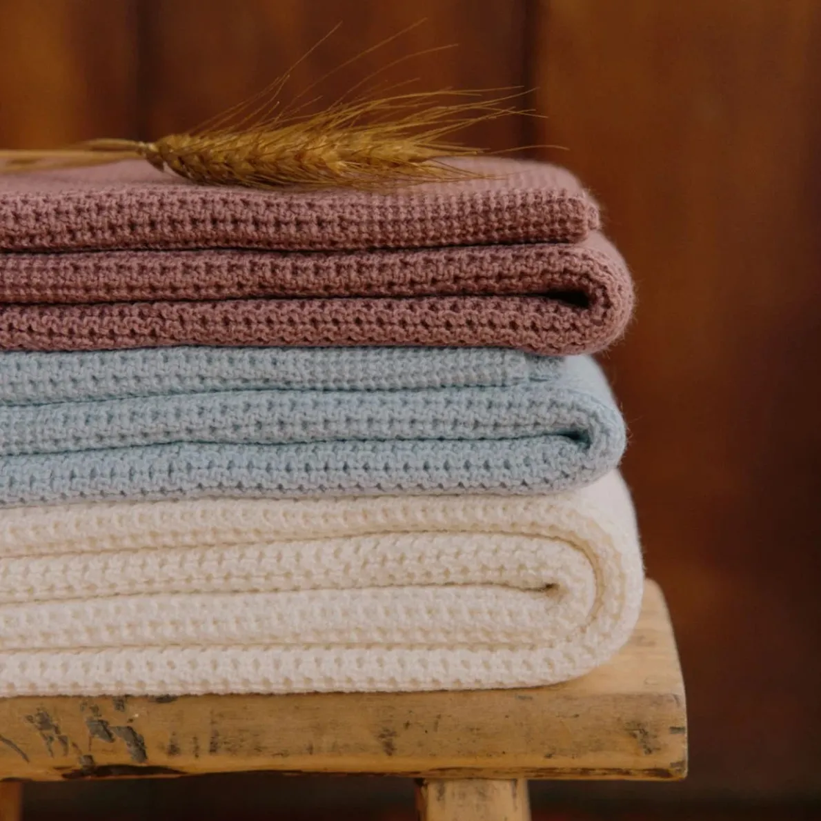 Merino Wool Knit Blanket