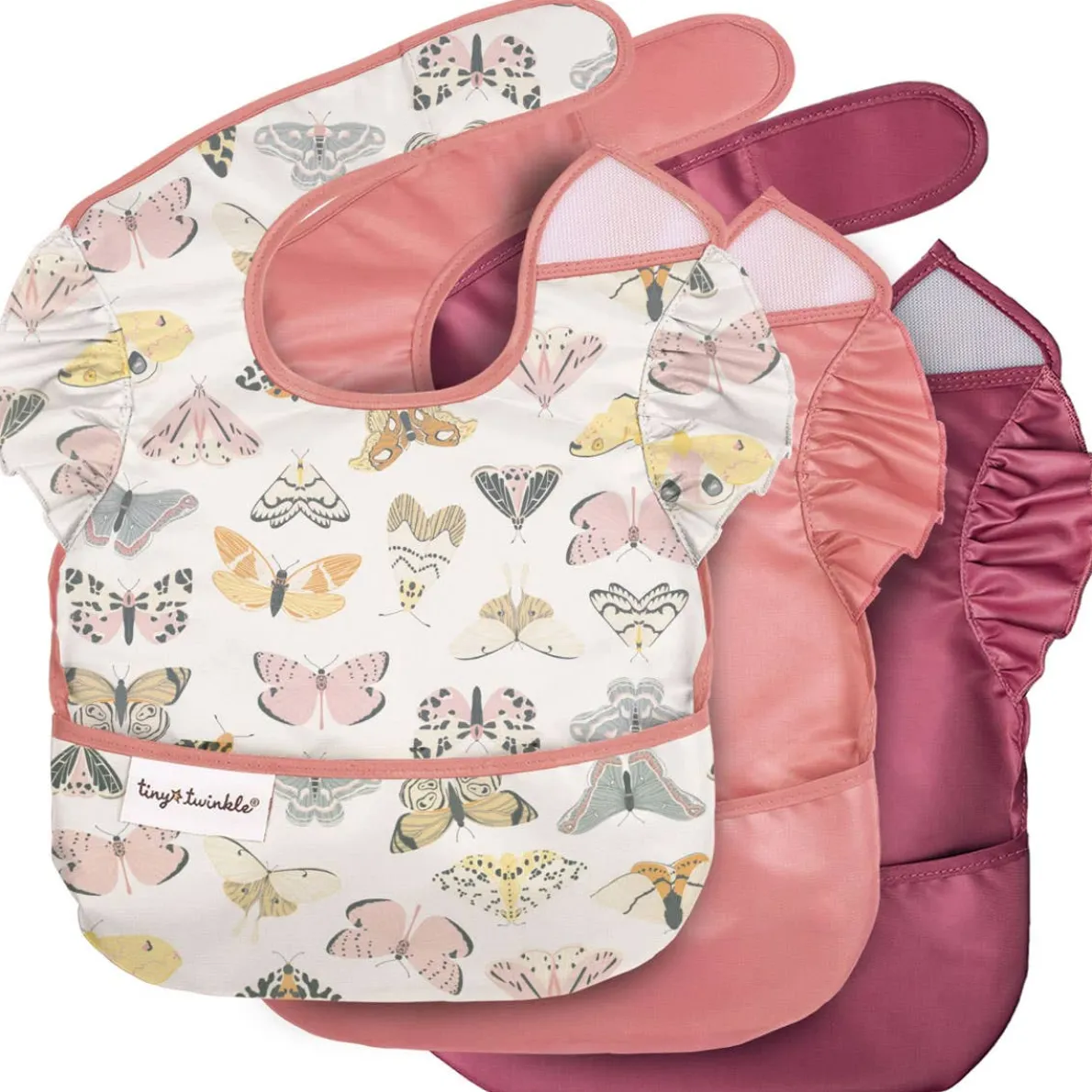 Mess-Proof Ruffle Easy Bibs (Set of 3)