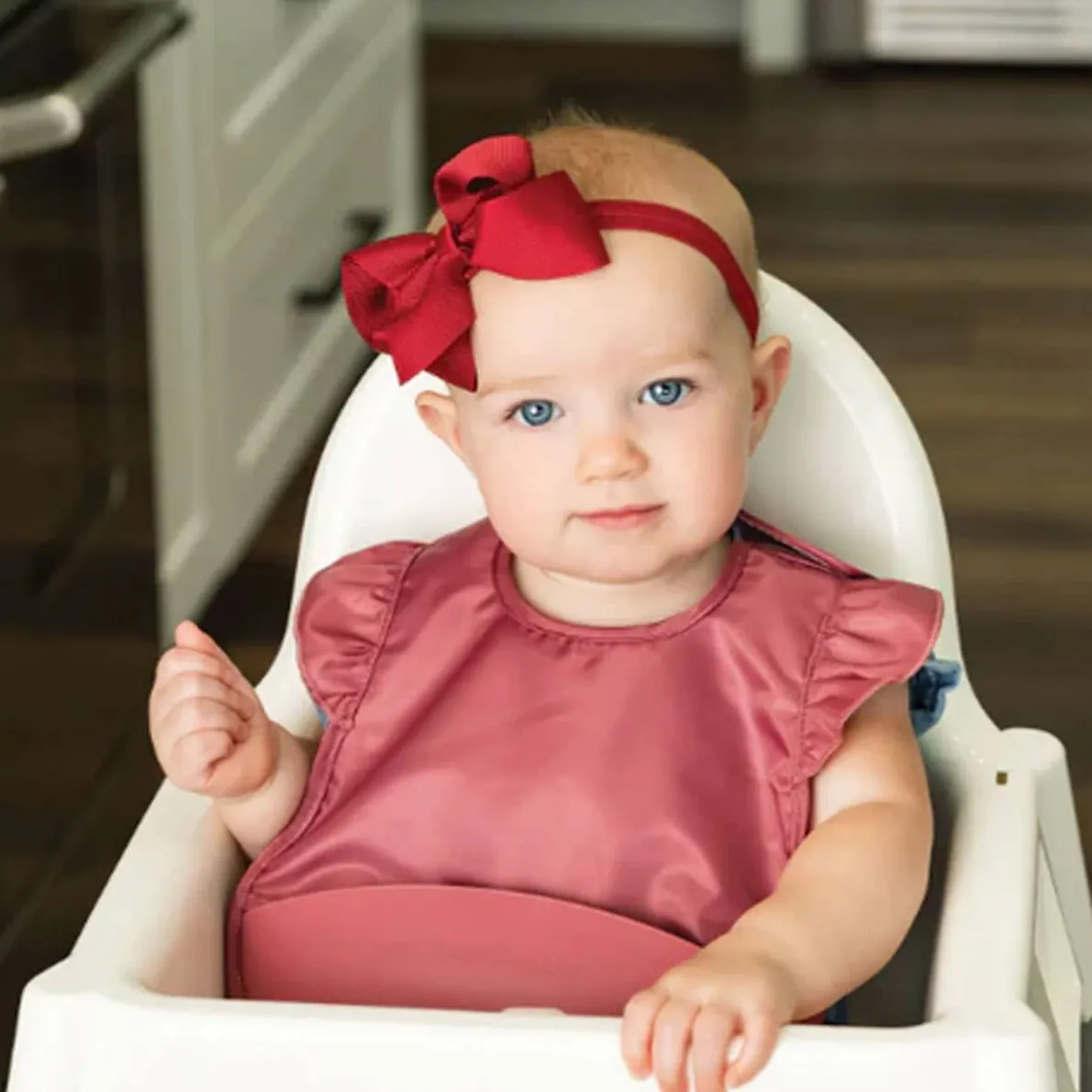 Mess-Proof Silicone Ruffle Pocket Bib