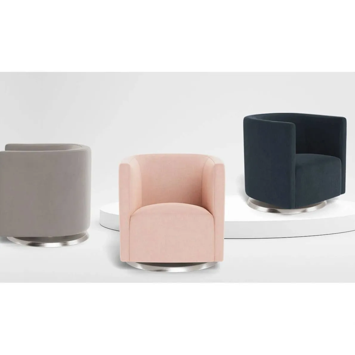 Mitchell Swivel Chair - Wool Fabric