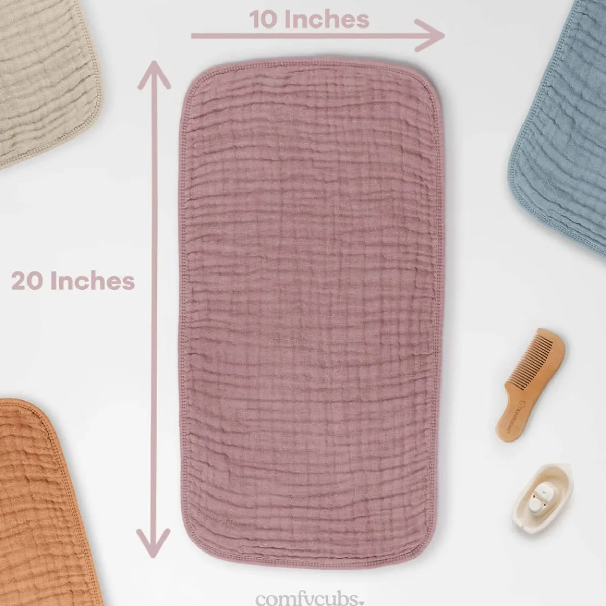 Muslin Burp Cloths (6 Pack)