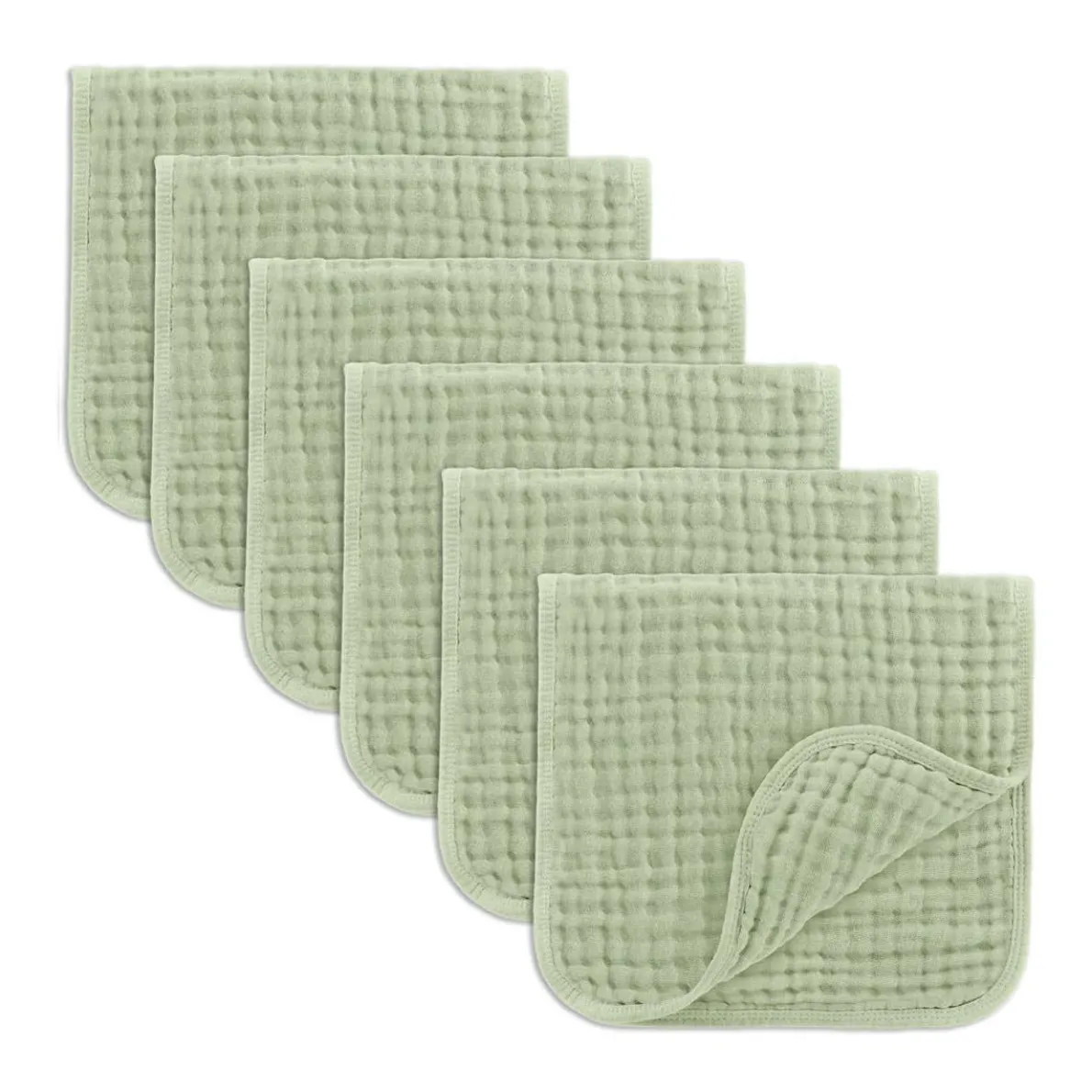 Muslin Burp Cloths (6 Pack)