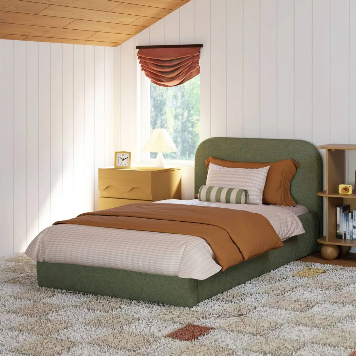 Nara Twin Bed (Boucle)