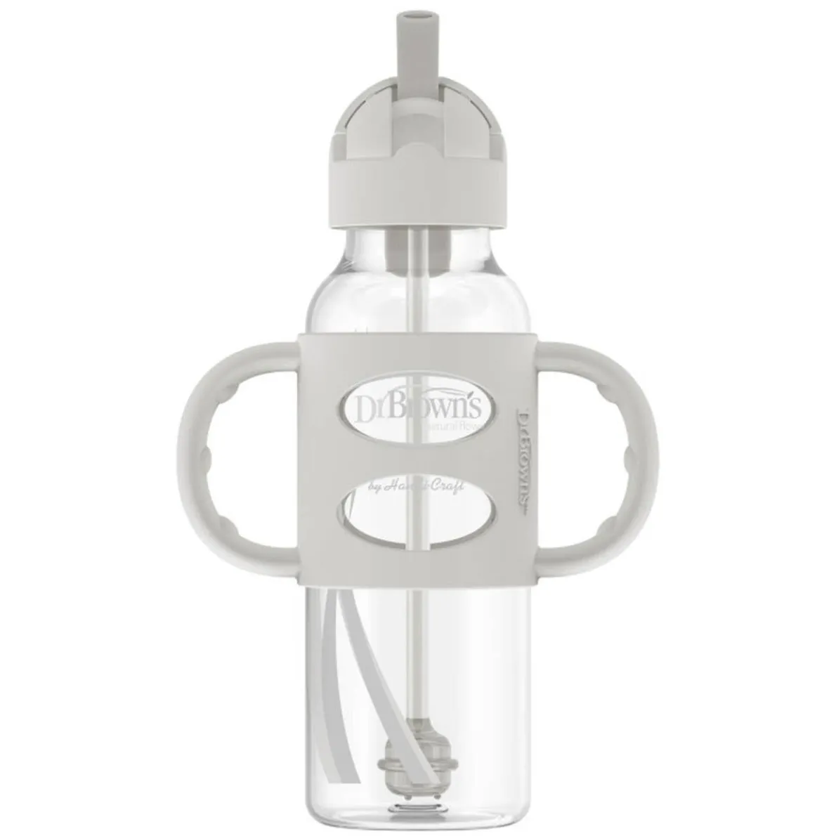 Narrow Sippy Straw Bottle with Handles (8 oz)