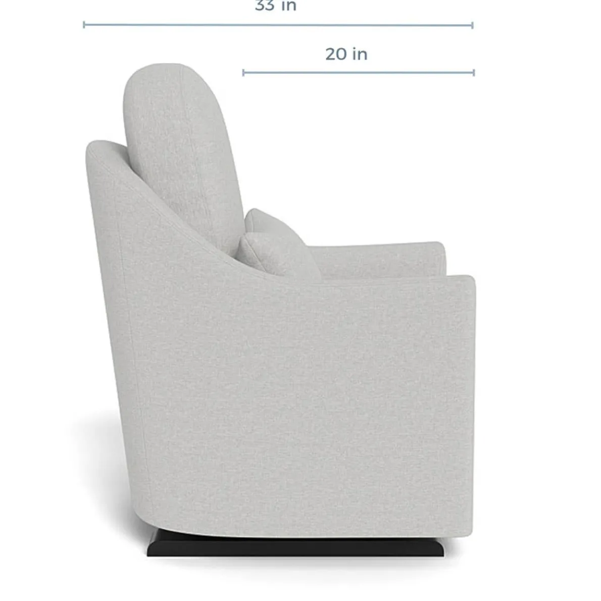 Nessa Glider - Fabric with Espresso Base