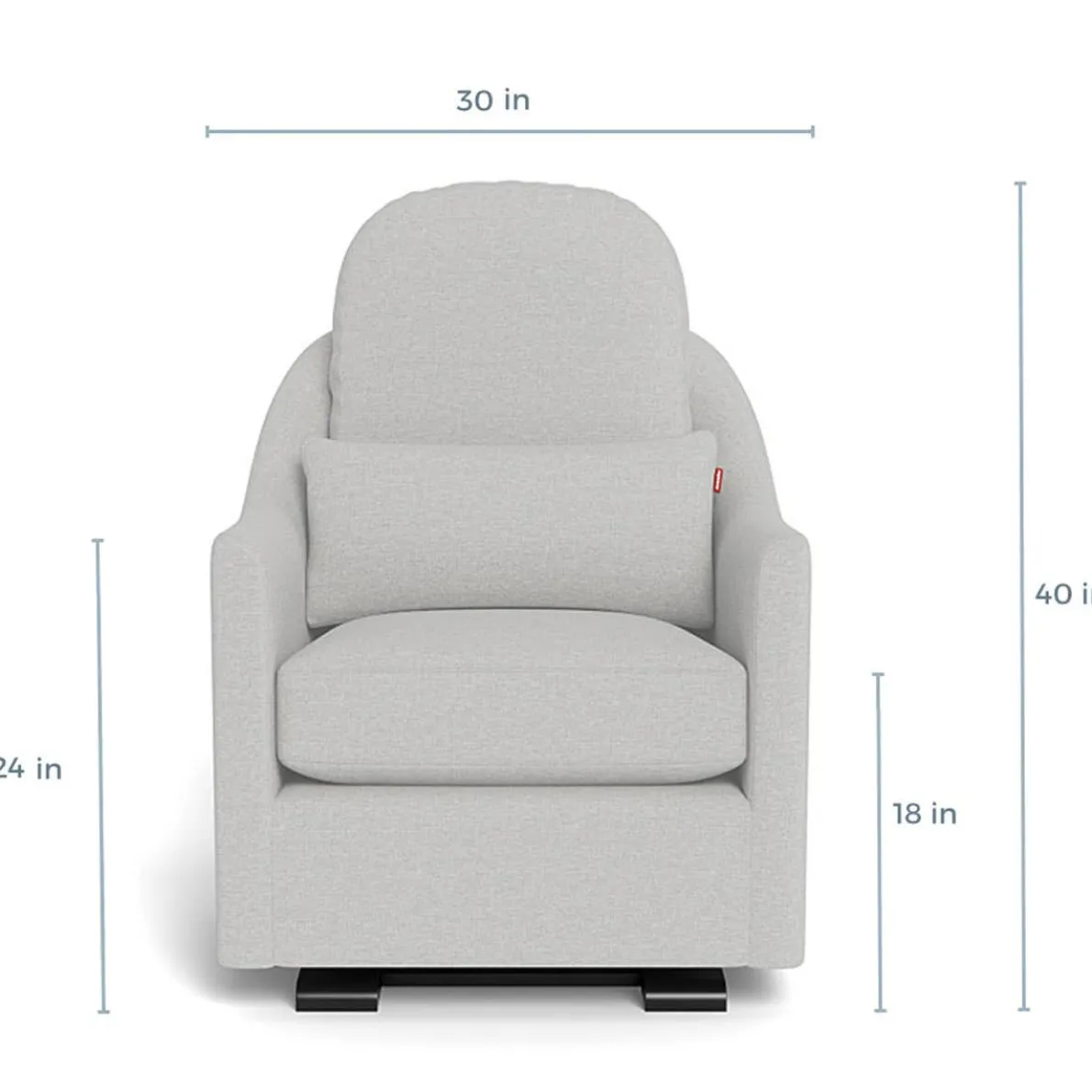 Nessa Glider - Fabric with Espresso Base