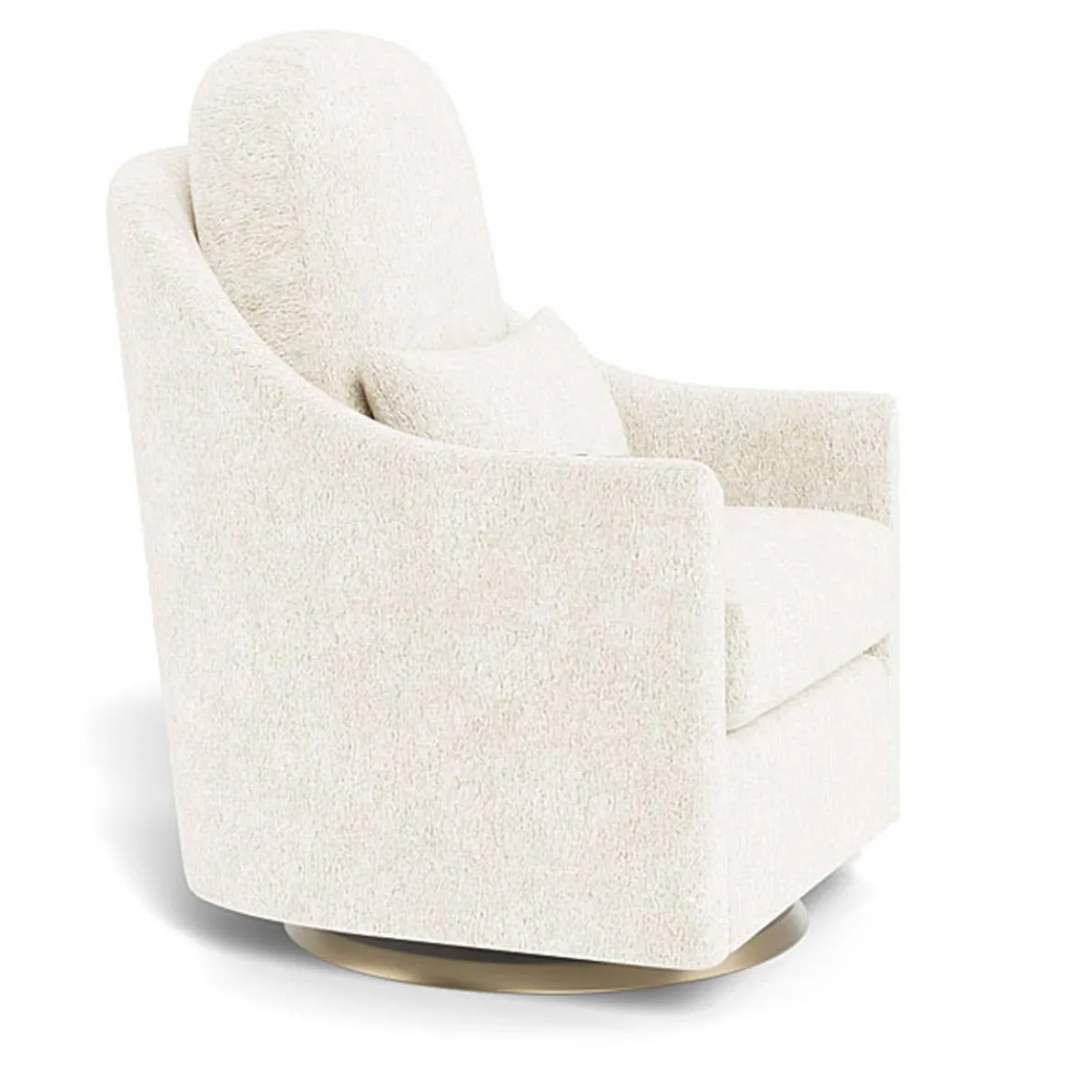 Nessa Glider - Faux Sheepskin with Swivel Base