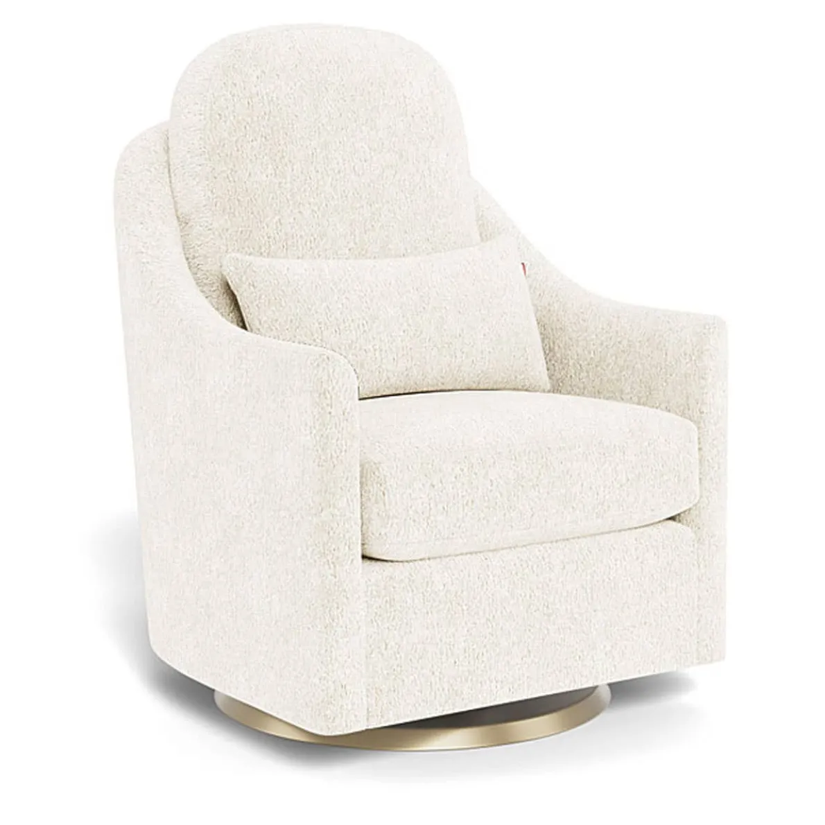 Nessa Glider - Faux Sheepskin with Swivel Base