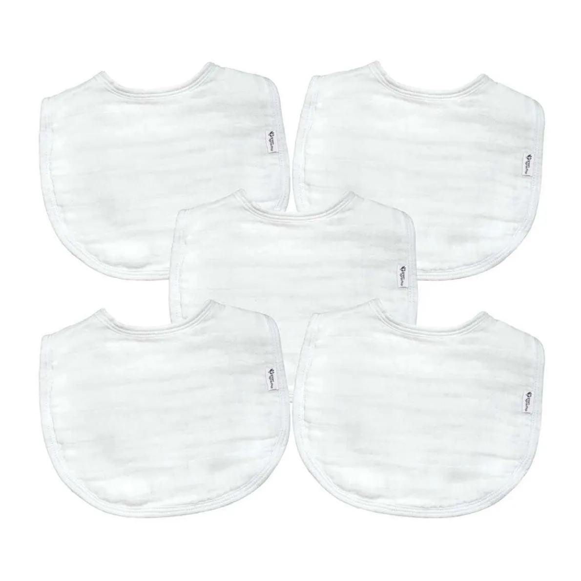 Organic Cotton Muslin Bibs (5 Pack)