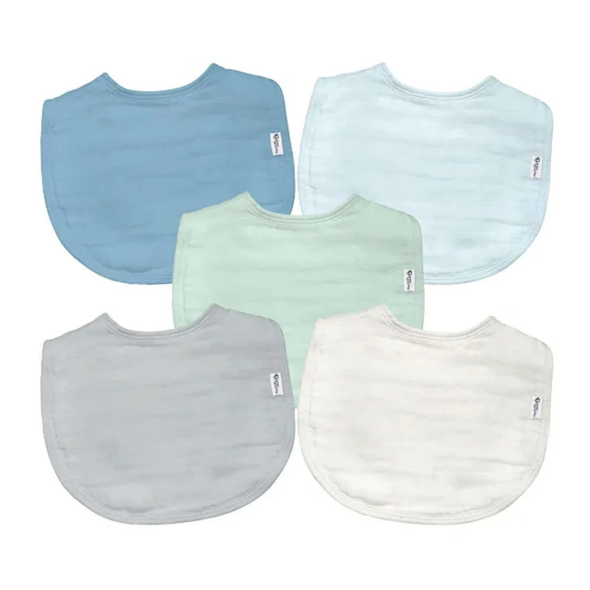 Organic Cotton Muslin Bibs (5 Pack)