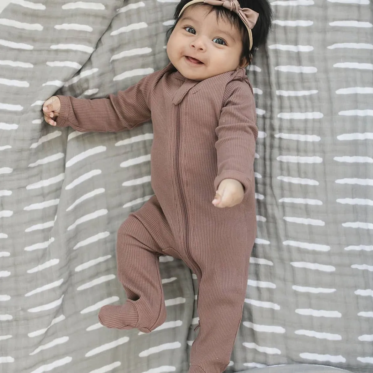 Organic Footed Zipper One-Piece