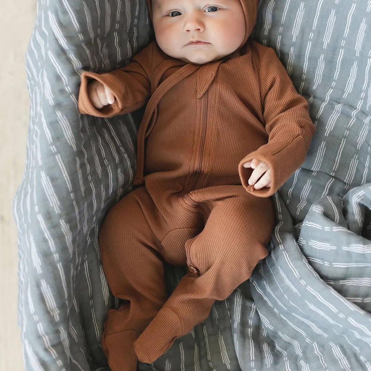 Organic Footed Zipper One-Piece