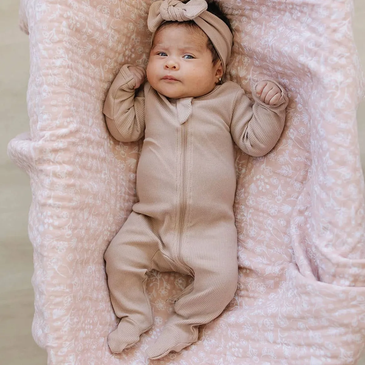 Organic Footed Zipper One-Piece