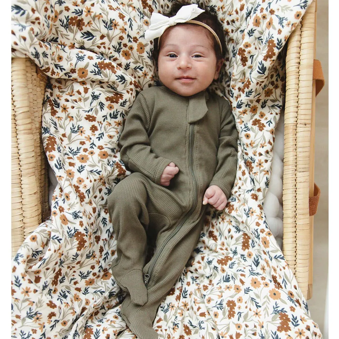 Organic Footed Zipper One-Piece