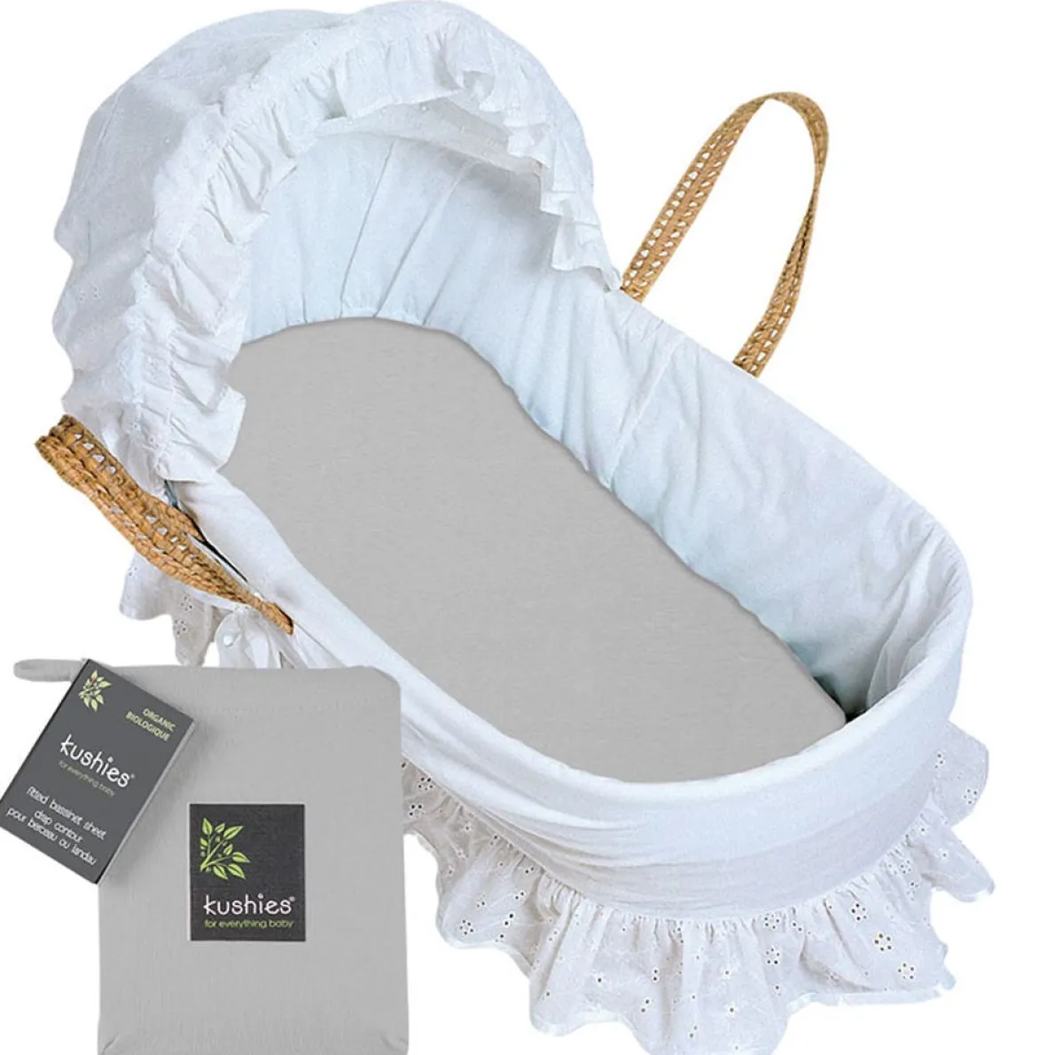Organic Jersey Bassinet Fitted Sheet (Solid)