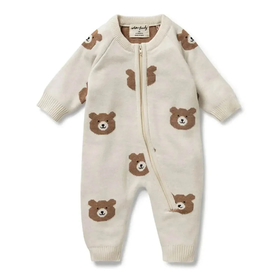 Organic Knitted Jacquard Growsuit