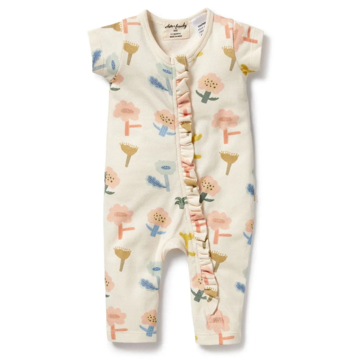 Organic Ruffle Zipsuit