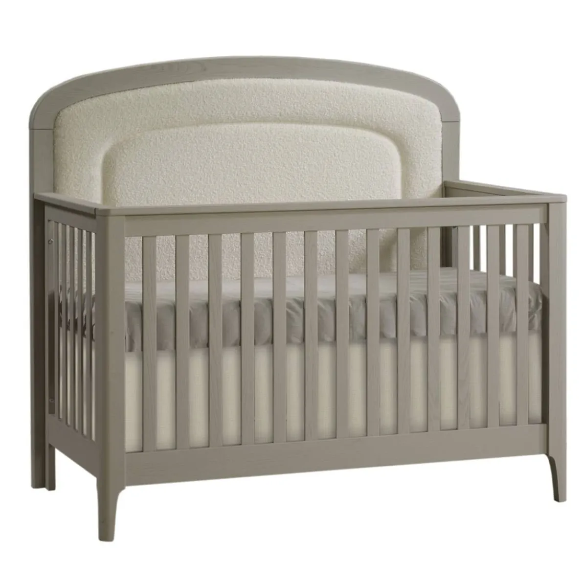 Palo 5-in-1 Crib with Beige Boucle Upholstered Panell