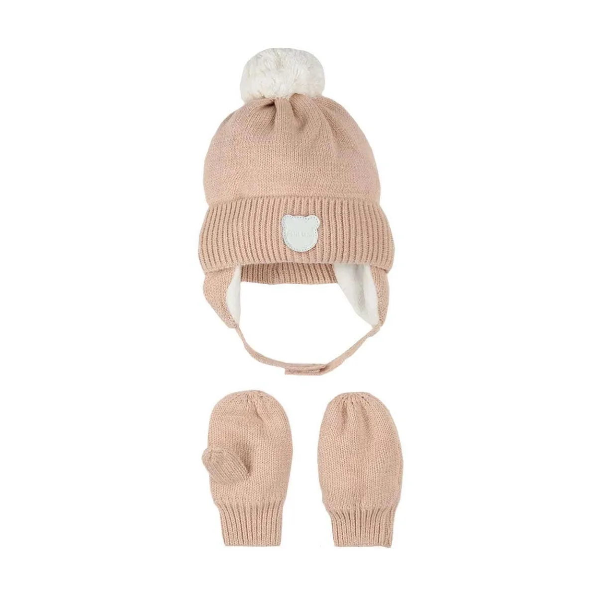Pom Pom Hat & Mitten Set