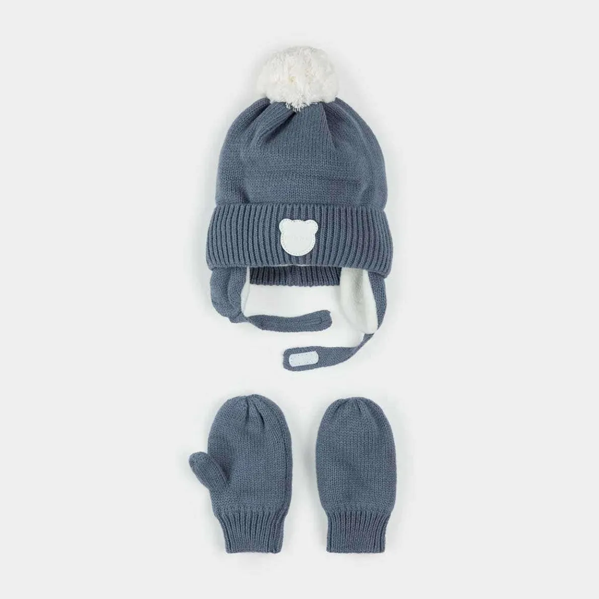 Pom Pom Hat & Mitten Set
