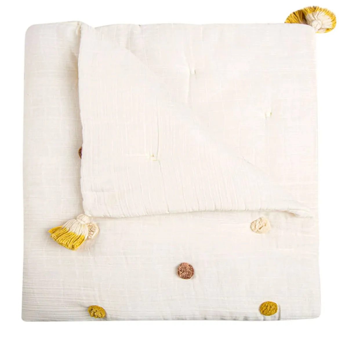 Pom Pom Quilted Baby Blanket