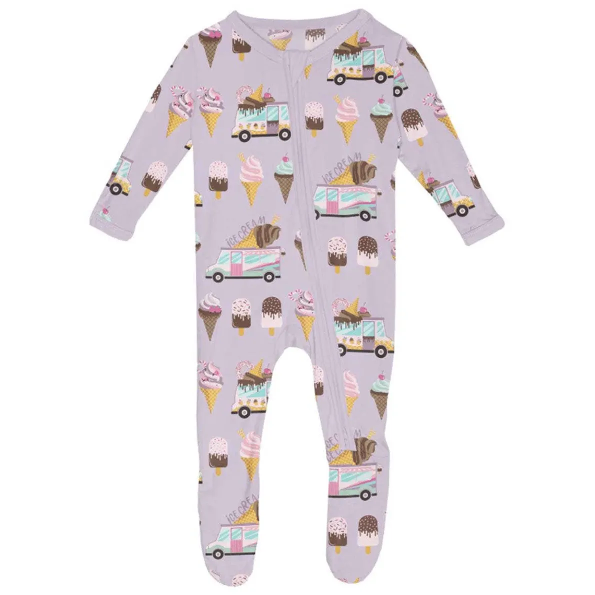 Print Footie with Zipper (Summer Fun)