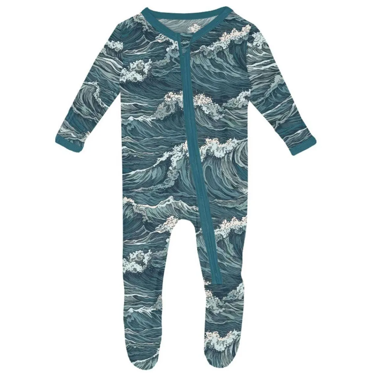 Print Footie with Zipper (Summer Fun)