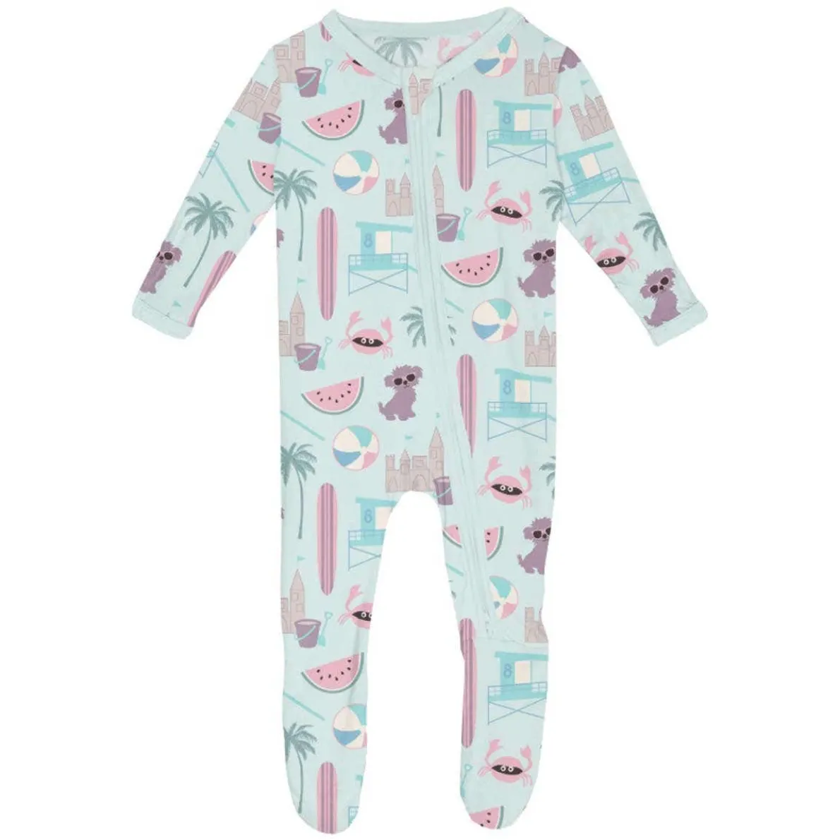 Print Footie with Zipper (Summer Fun)