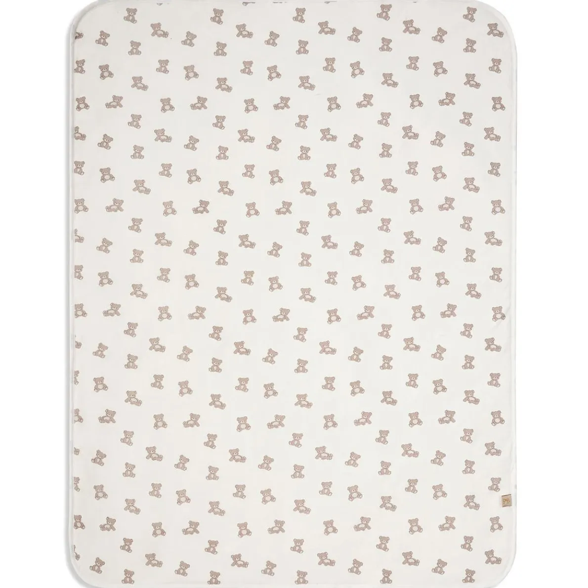 Printed Jersey Blanket Lined with Sherpa - Small Print