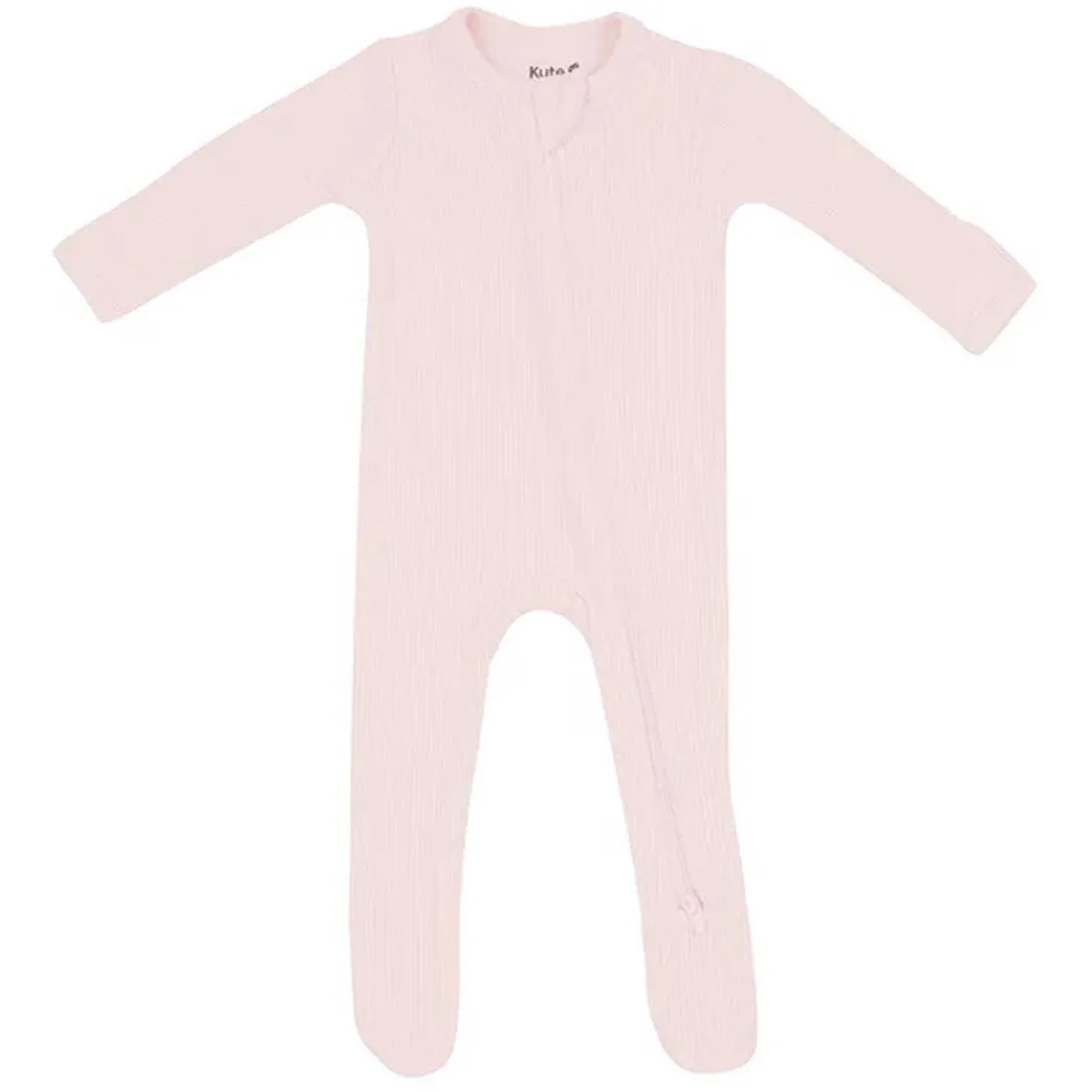 Ribbed Zippered Footie