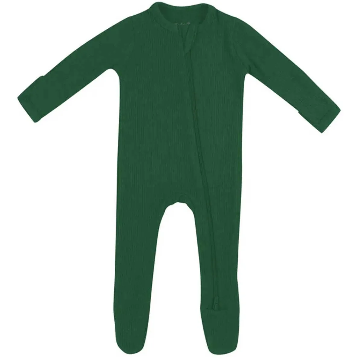 Ribbed Zippered Footie
