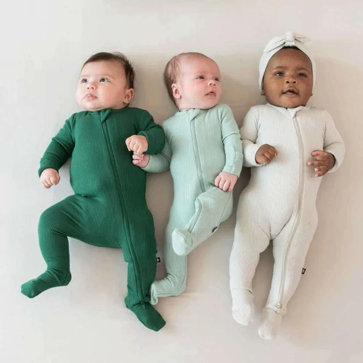 Ribbed Zippered Footie