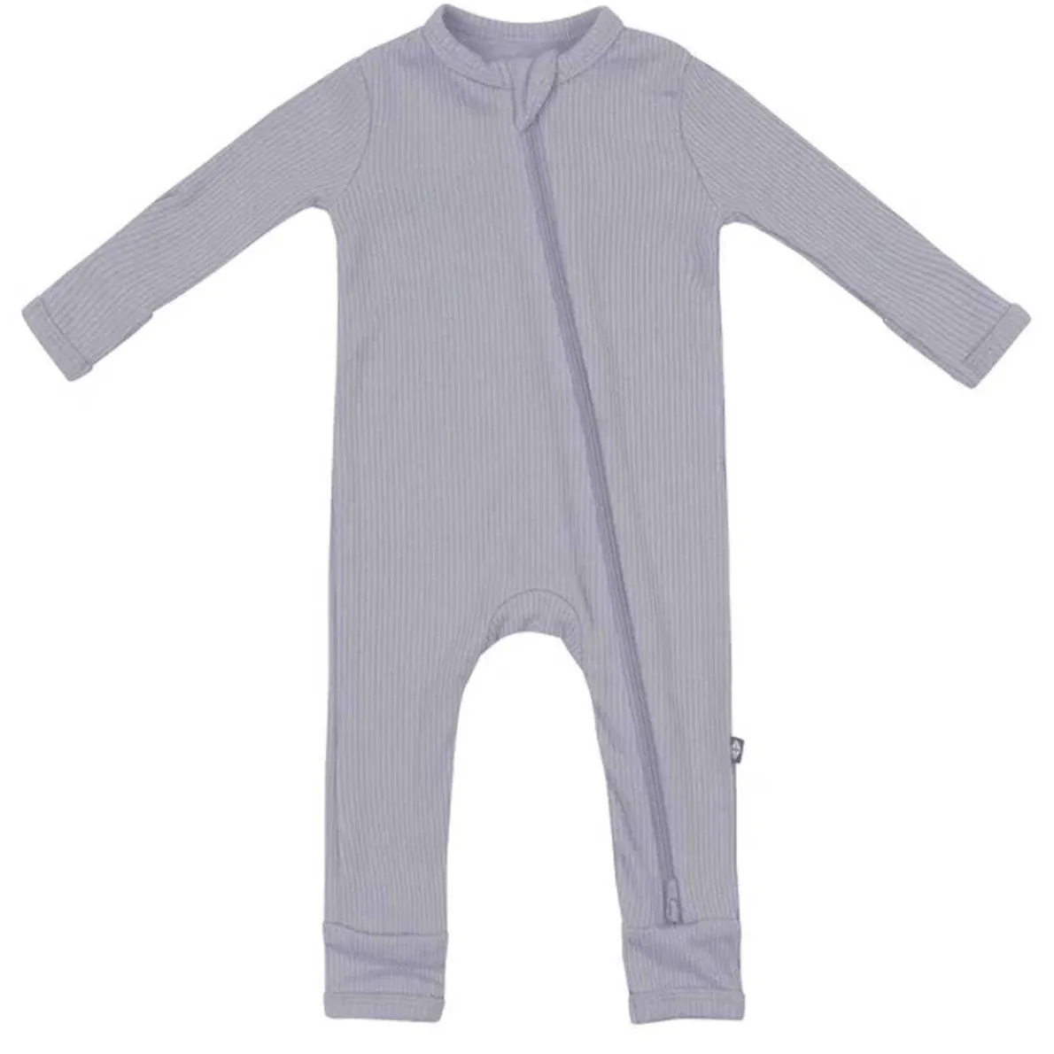 Ribbed Zippered Romper