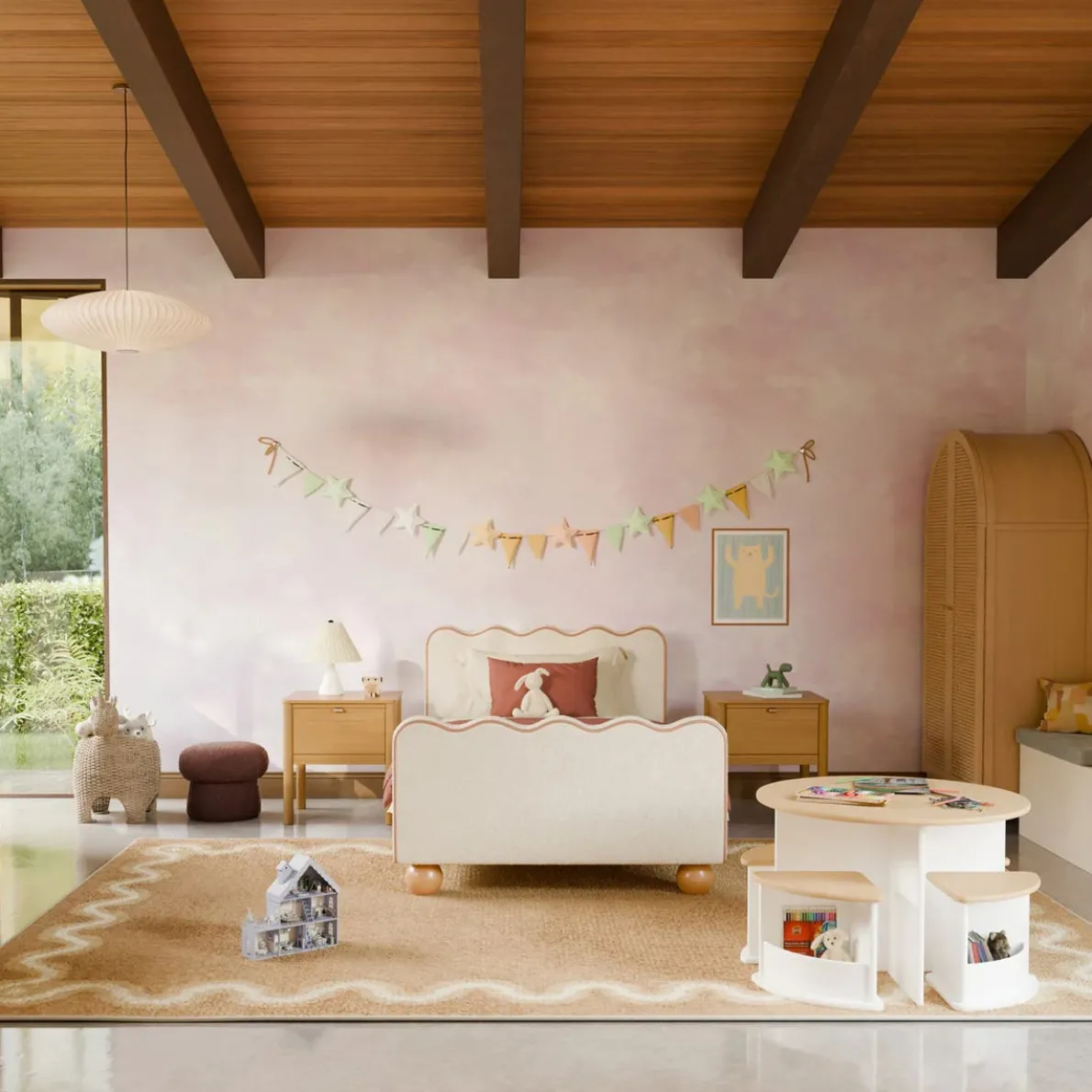 Rizo Twin Bed (Boucle)