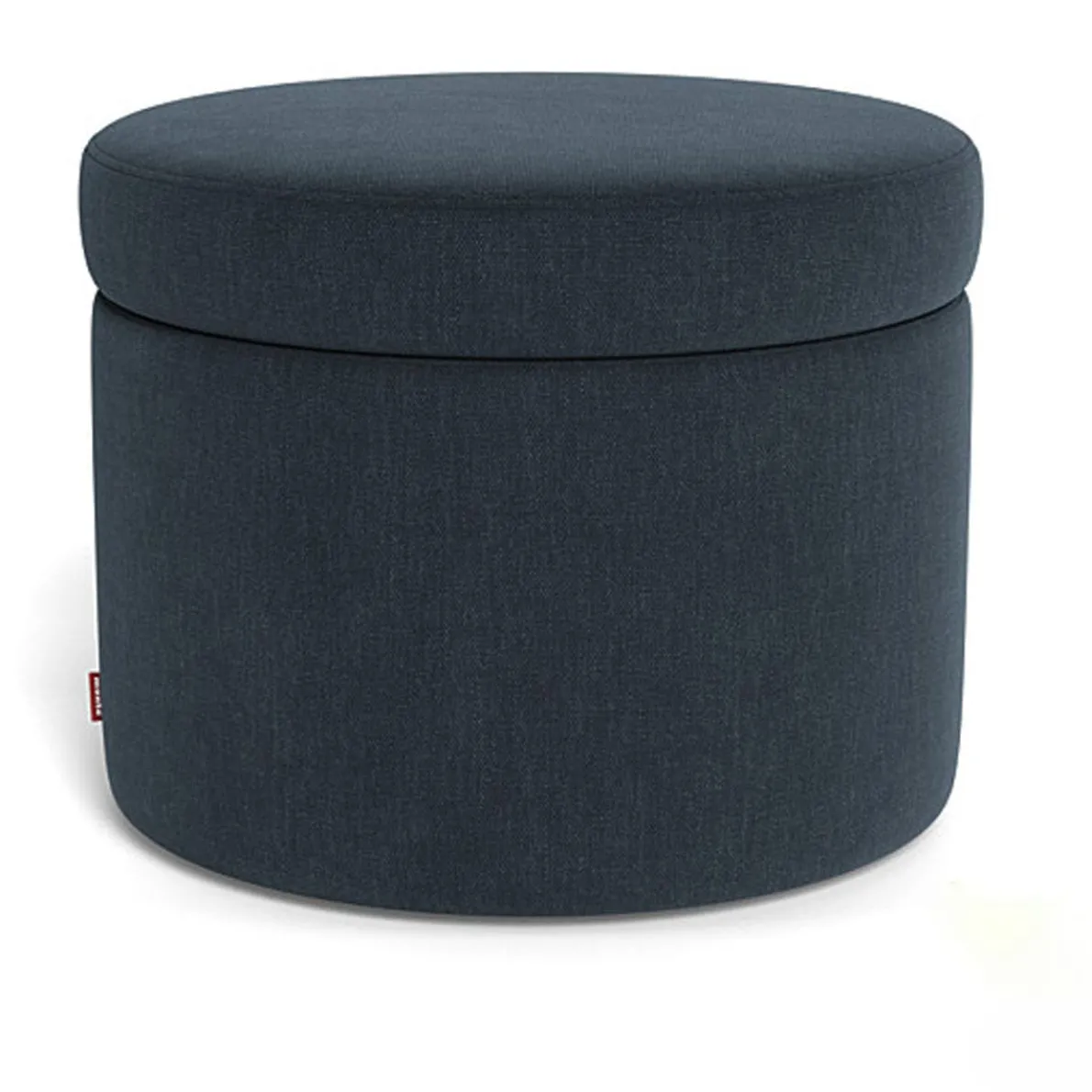 Round Storage Ottoman - Fabric