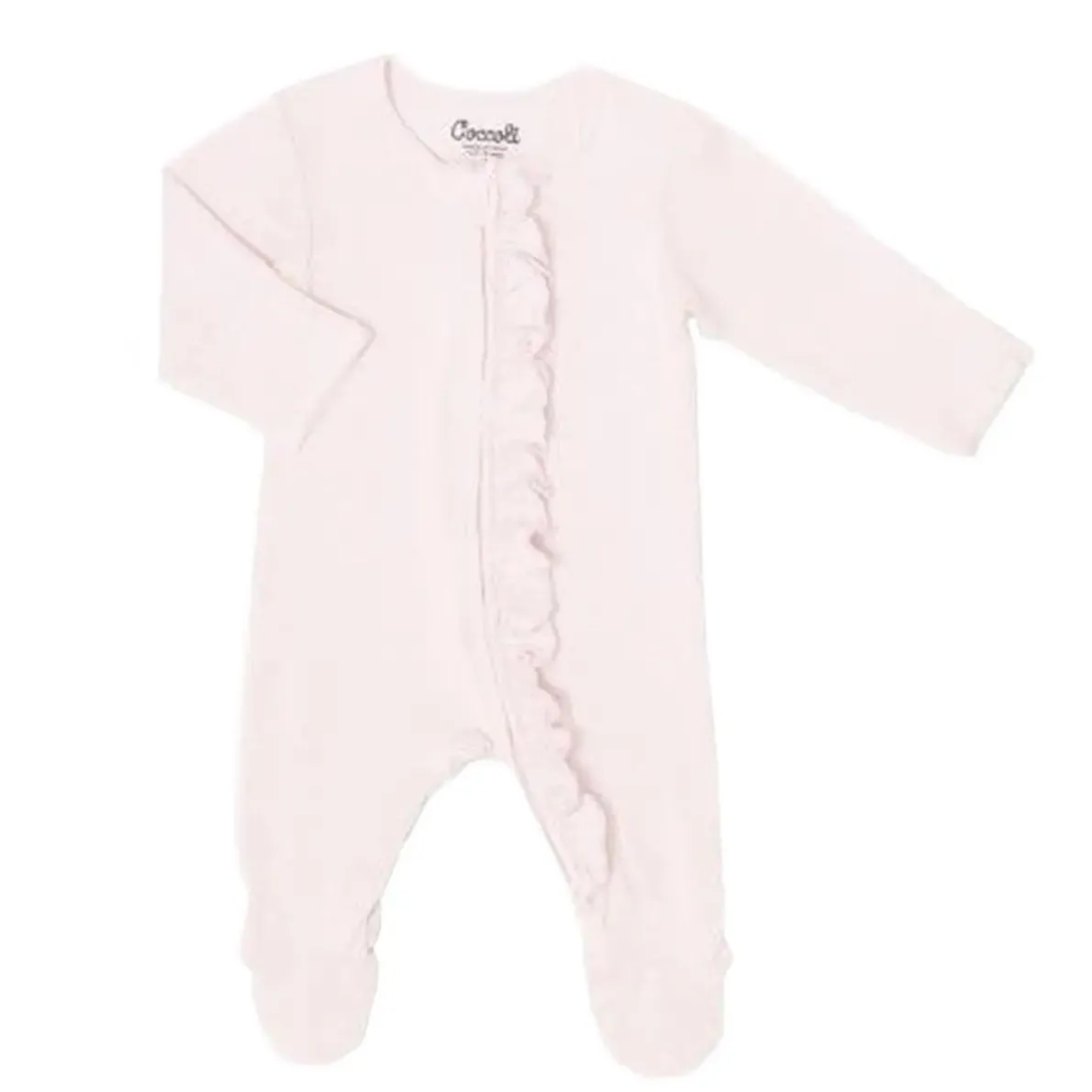 Ruffle Zipper Footie