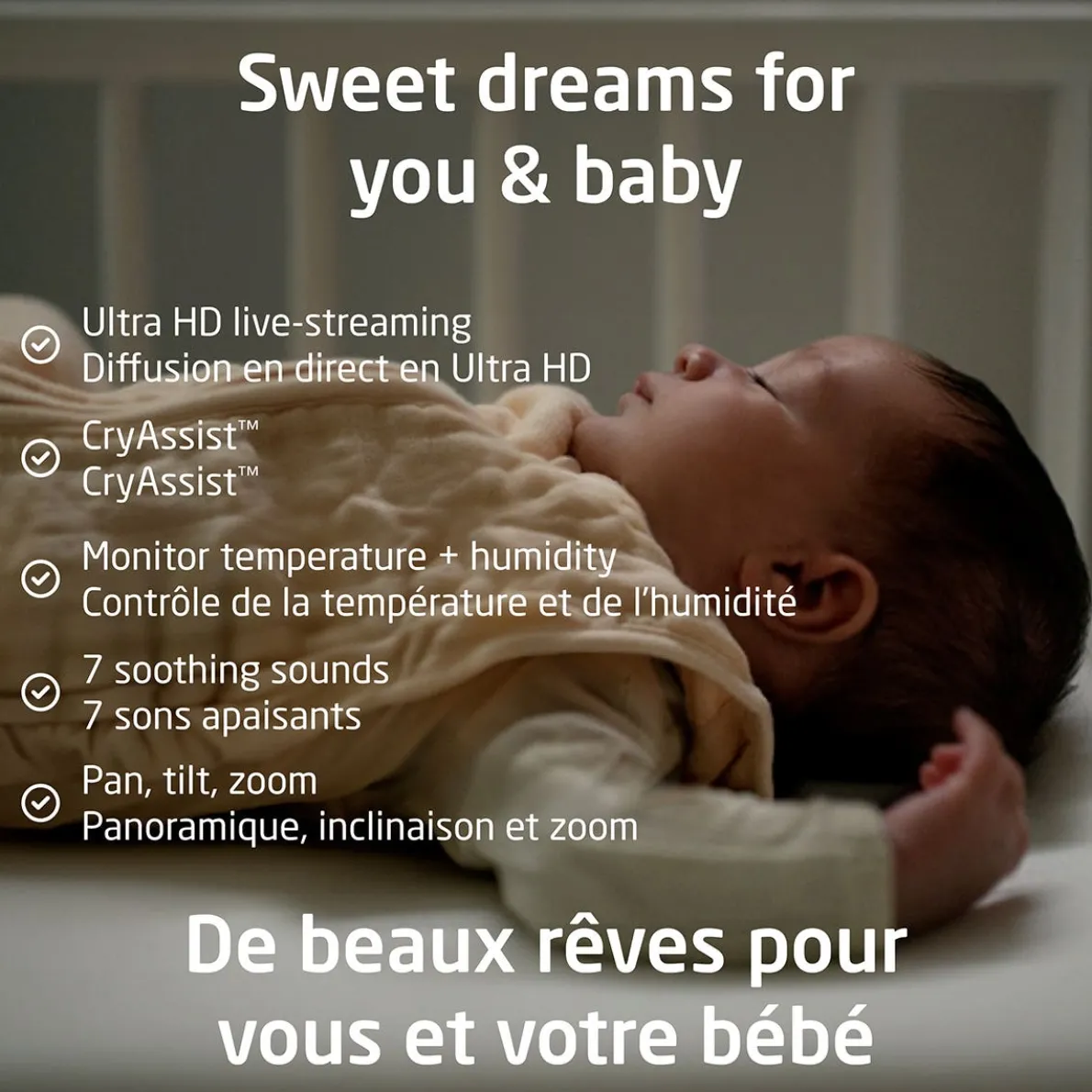 See Pro 360 Baby Monitor & Parent Unit with CryAssist Technology