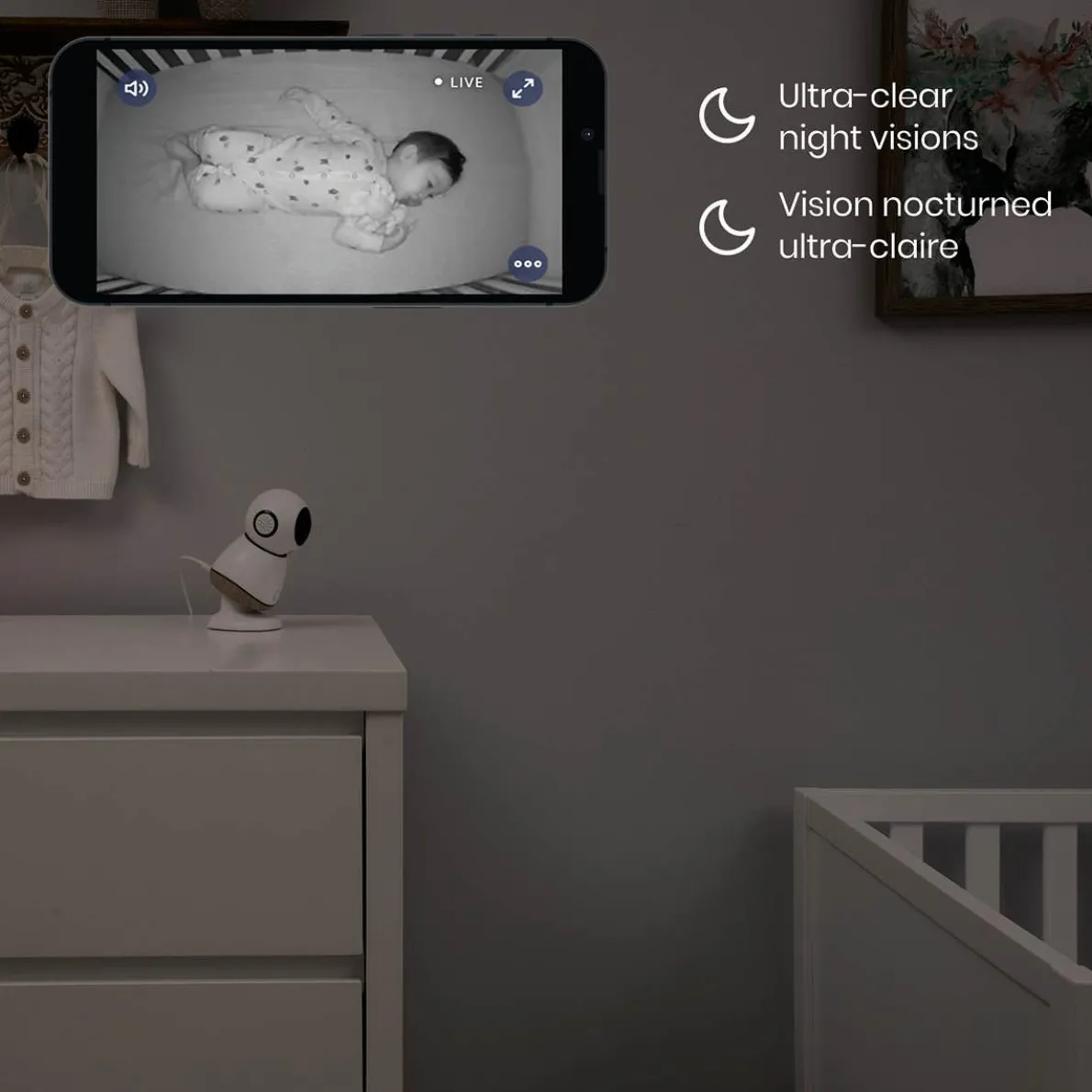 See Pro 360 Baby Monitor & Parent Unit with CryAssist Technology