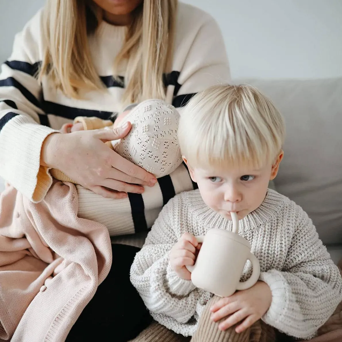 Silicone Training Cup + Straw