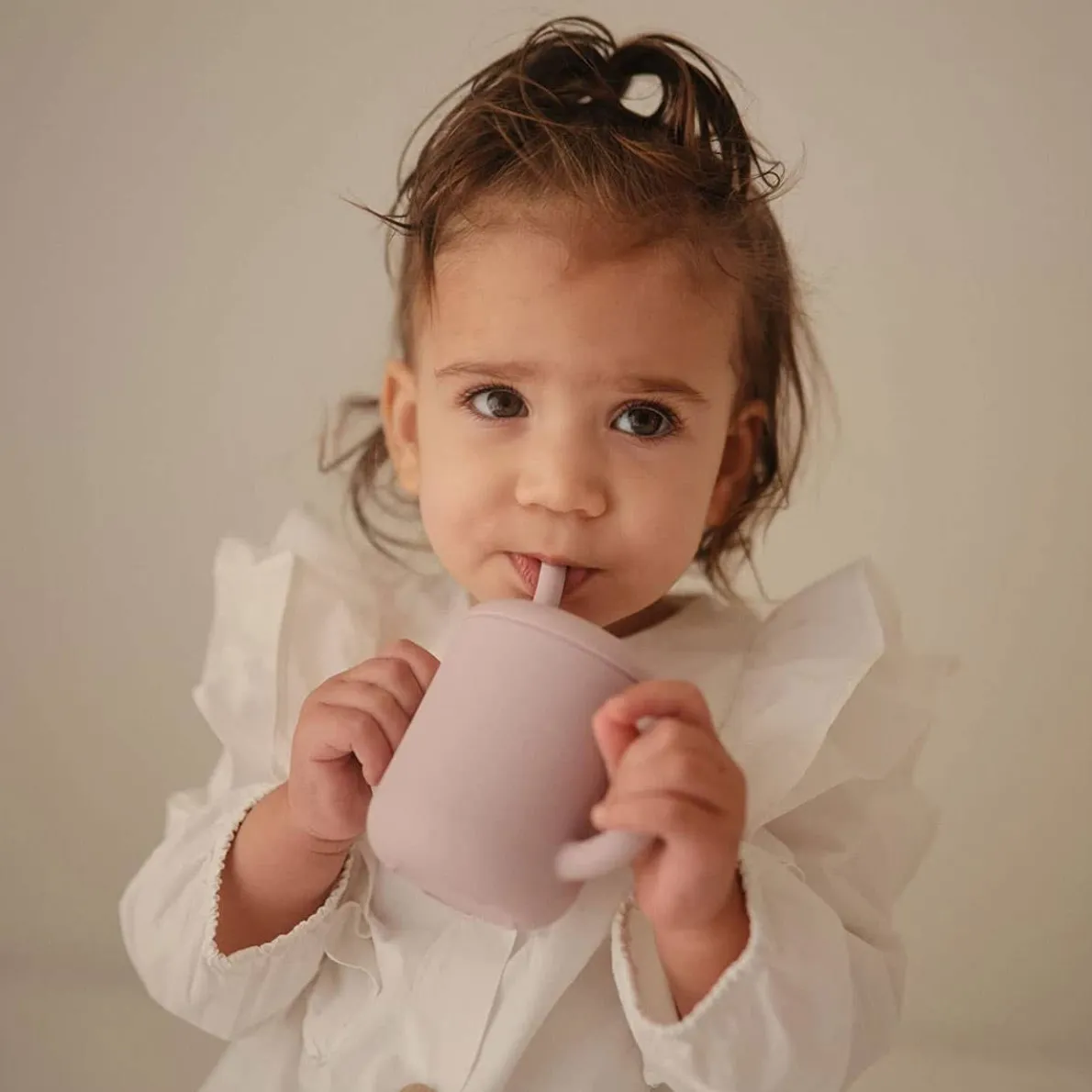 Silicone Training Cup + Straw