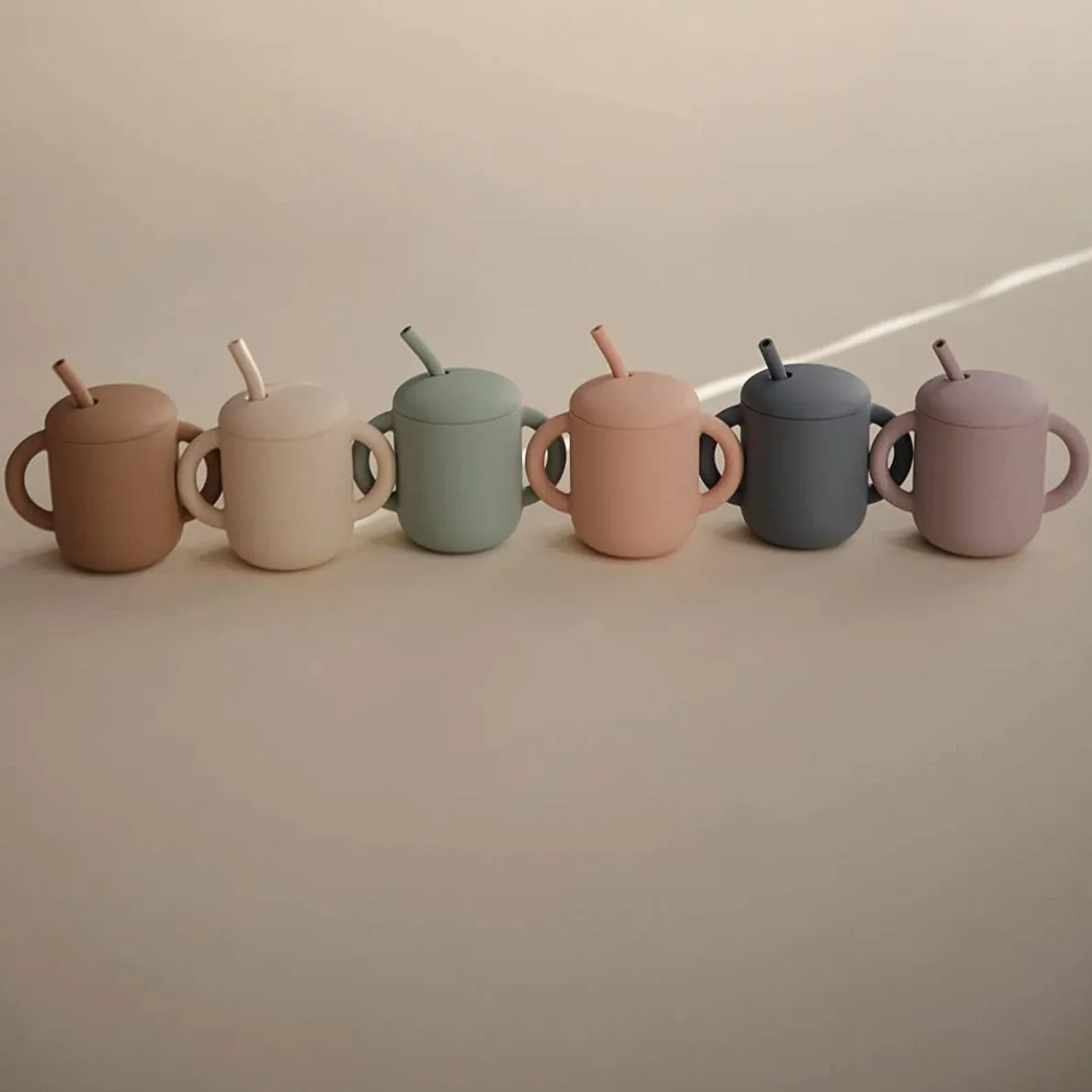 Silicone Training Cup + Straw