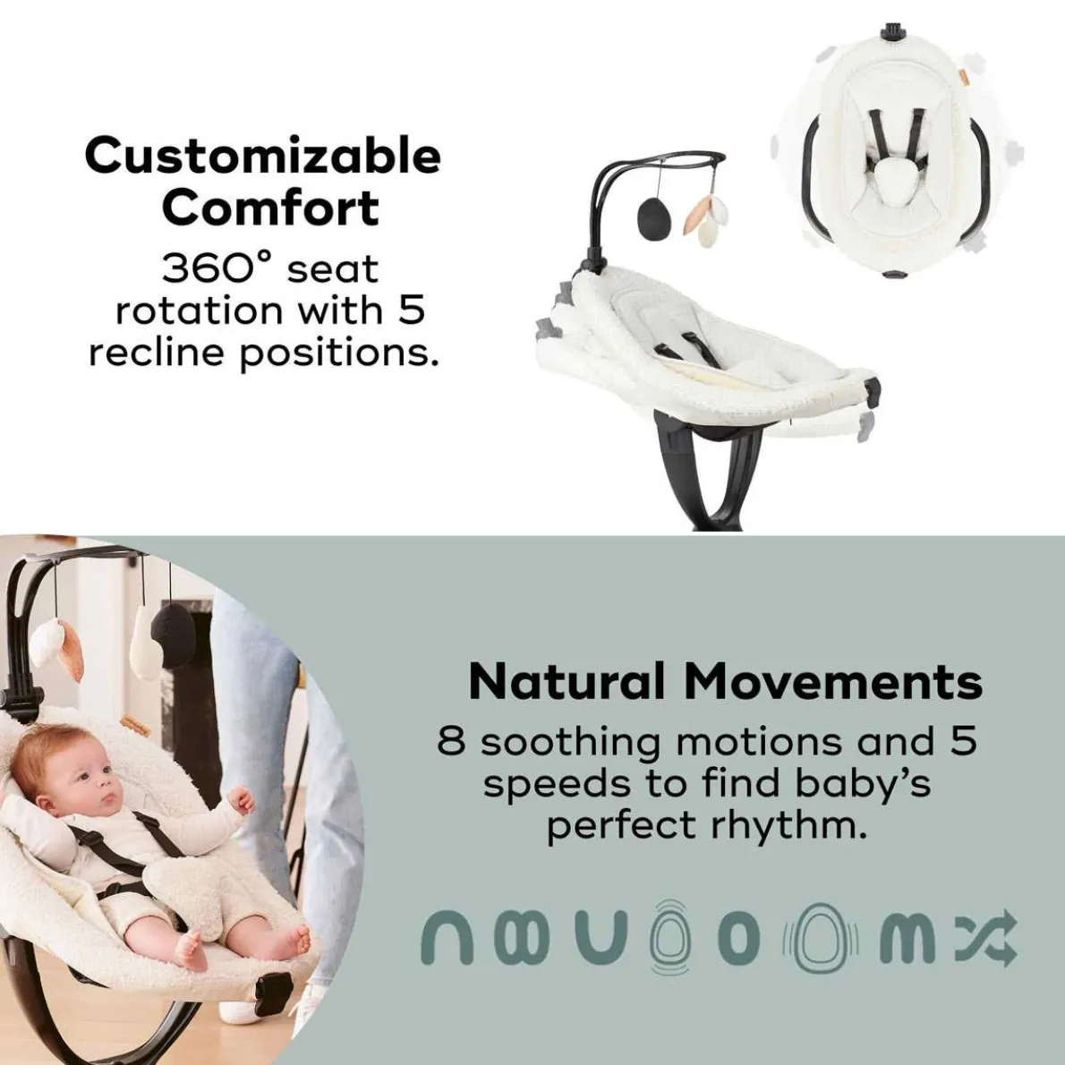 Swoon Connected Swing - Curly White